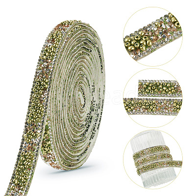 Hotfix Rhinestone Ribbon Trimming DIY-TAC0051-002C-1-1