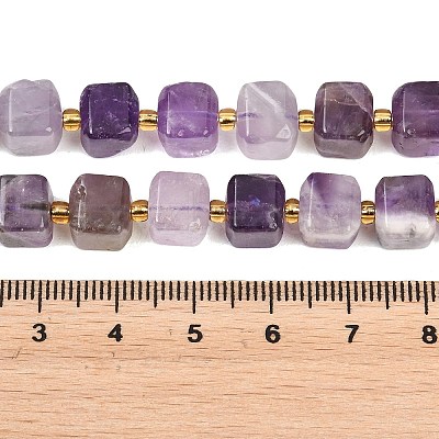 Natural Banded Amethyst Beads Strands G-F832-A07-01B-1