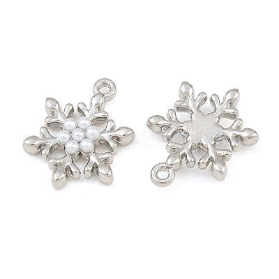 Alloy & ABS Plastic Pearl Pendants PL-CBAF039-01P-1
