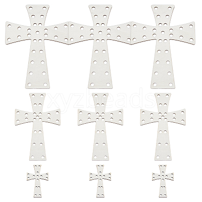 3Pcs 3 Styles Easter Poplar Plywood Cutouts DIY-WH0622-311B-1