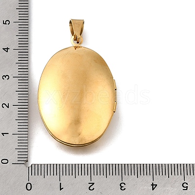 316 Stainless Steel Locket Pendants STAS-C123-01A-G-1