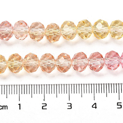 Transparent Painted Glass Beads Strands DGLA-A034-T6mm-A07-1