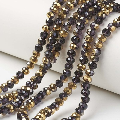 Electroplate Transparent Glass Beads Strands EGLA-A034-T2mm-O16-1