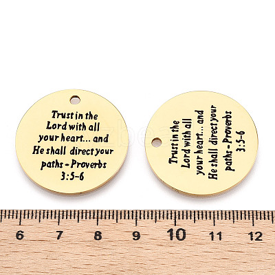 201 Stainless Steel Pendants STAS-T064-37G-23-1