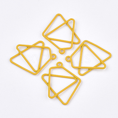 Spray Painted Alloy Pendants PALLOY-T067-18D-1