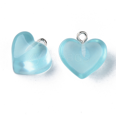 Transparent Resin Pendants RESI-R429-30J-1