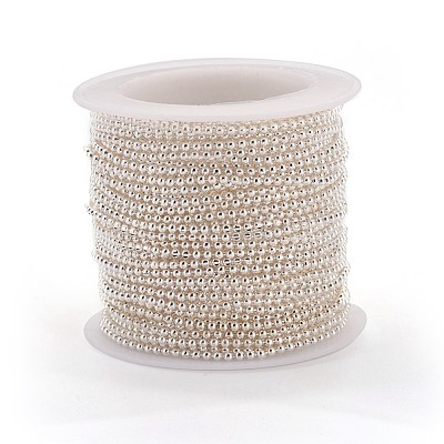Silver Color Plated Iron Ball Bead Chains X-CHB001Y-S-1