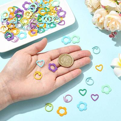 96Pcs 12 Styles Plastic Knittings Tool DIY-FS0010-60-1