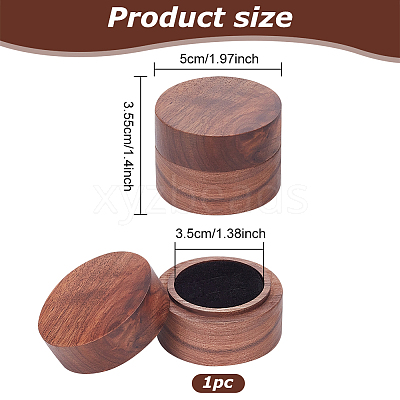 Column Wooden Couple Ring Boxes OBOX-WH0001-05-1