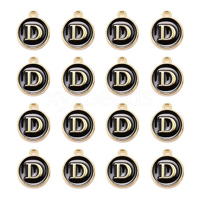 Golden Plated Alloy Charms LS-ENAM-S118-02D-1