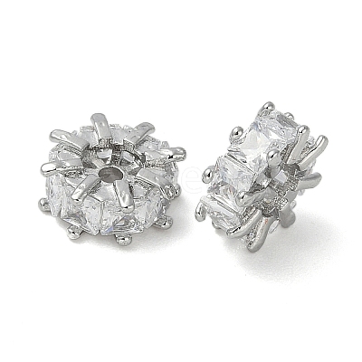Brass Micro Pave Cubic Zirconia Spacer Beads KK-U045-16P-02-1