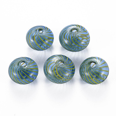 Transparent Handmade Blown Glass Globe Beads X-GLAA-T012-19C-1