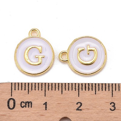 Golden Plated Alloy Charms LS-X-ENAM-S118-01G-1