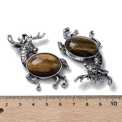 Alloy Elk Brooches JEWB-A021-02AS-08-1