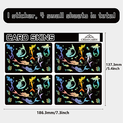 PVC Plastic Waterproof Card Stickers DIY-WH0432-067-1