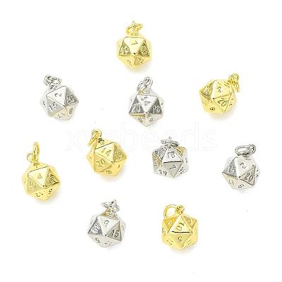 10Pcs 2 Colors Brass Charms KK-CJ0004-50-1