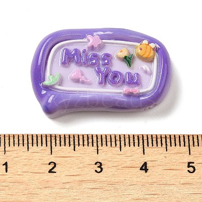Opaque Resin Cabochons LS-RESI-F049-01E-1