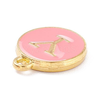 Golden Plated Alloy Enamel Charms X-ENAM-Q437-14Y-1