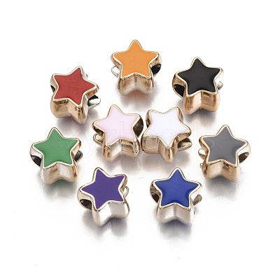 UV Plating Acrylic European Beads X-OACR-R080-01KC-1
