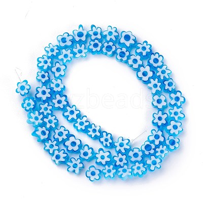 Handmade Millefiori Glass Bead Strands LAMP-J035-8mm-09-1