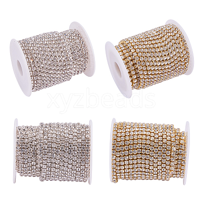 Brass Rhinestone Strass Chains CHC-BC0001-04-SS18-1