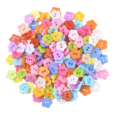 1 Bag 2-Hole Resin Buttons BUTT-SP0001-19A-1