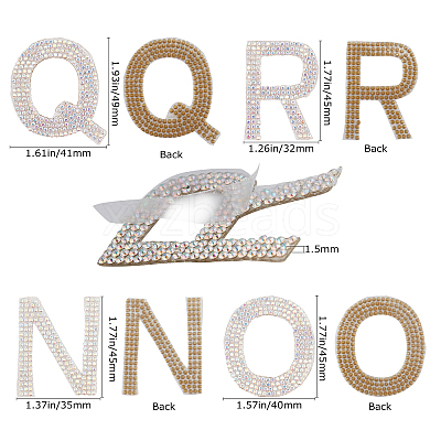 Glitter Hotfix Rhinestone Iron on Patches DIY-WH0183-09E-1