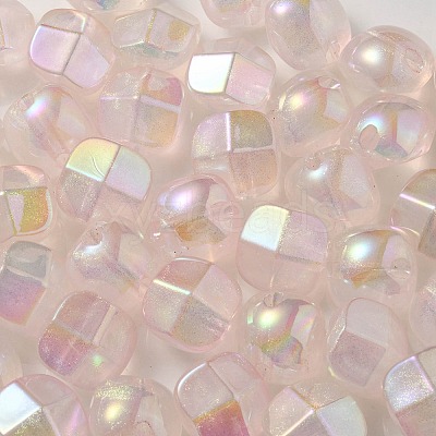 UV Plating Luminous Transparent Acrylic Beads OACR-P010-01C-1