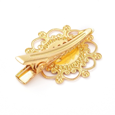 Hair Accessories Iron Alligator Hair Clip Findings IFIN-L035-01G-1