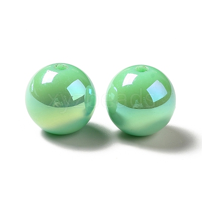 UV Plating Rainbow Iridescent Acrylic Beads PACR-D070-01-1