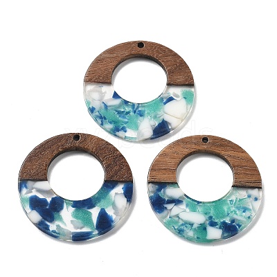 Resin and Walnut Pendants FIND-R051-13A-1