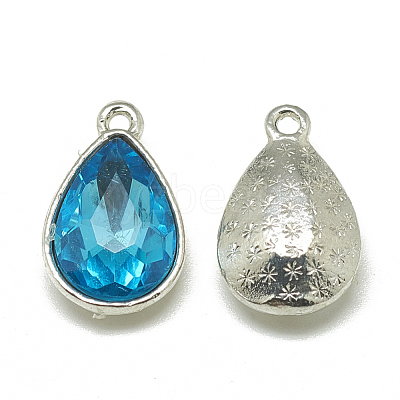 Alloy Glass Pendants PALLOY-T028-10x14mm-12-1