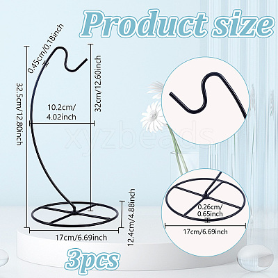 Iron Ornament Display Stands LS-ODIS-WH0025-228B-EB-1