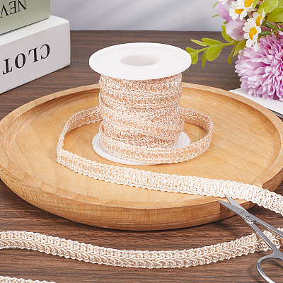 10Yards Polyester Lace Trim Ribbon OCOR-GF0004-83E-1