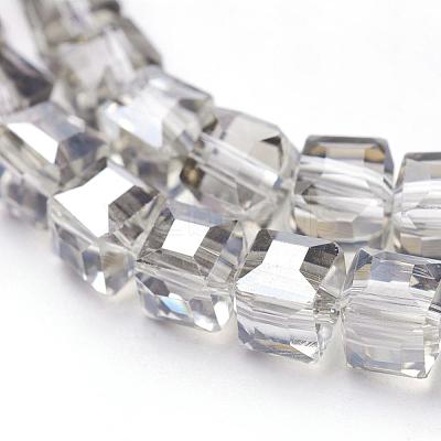 Electroplate Glass Beads Strands EGLA-D018-4x4mm-31-1