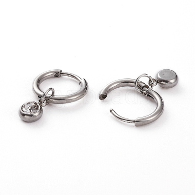 304 Stainless Steel Huggie Hoop Earrings X-EJEW-JE04449-02-1