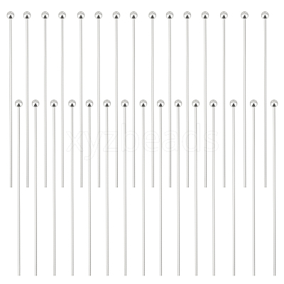 30Pcs 925 Sterling Silver Ball Head Pins STER-BBC0005-96A-1