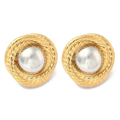 304 Stainless Steel Stud Earrings EJEW-D319-10G-1