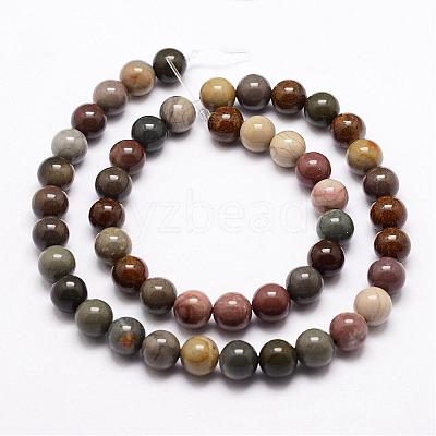 Natural New Ocean Jasper Bead Strands G-G954-01-10mm-1