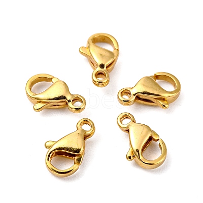 304 Stainless Steel Lobster Claw Clasps Hand Polished X-STAS-AB12-G-1