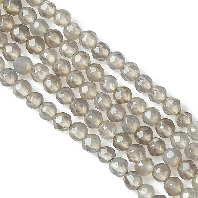 Natural Agate Round Beads Strand X-G-L084-4mm-08-1