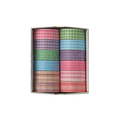 12 Rolls Retro Decorative Paper Tapes STIC-Q009-02D-1