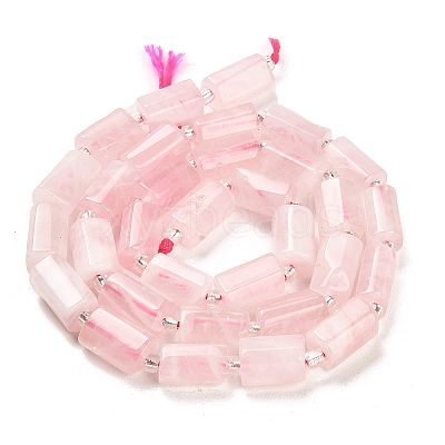 Natural Madagascar Rose Quartz Beads Strands G-G068-A23-01-1