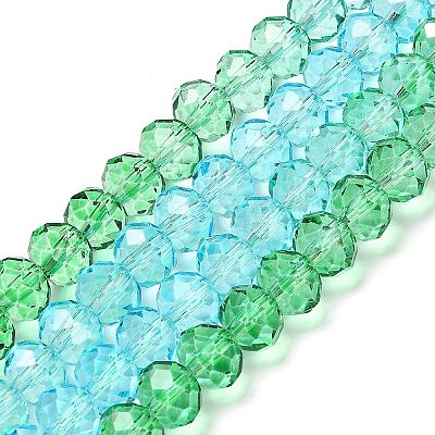 Transparent Painted Glass Beads Strands X1-DGLA-A034-T8mm-A17-1
