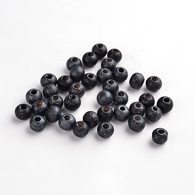 Round Natural Wood Beads WOOD-Q017-6mm-09-LF-1