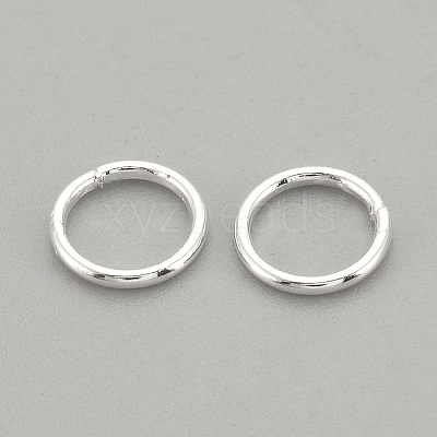 925 Sterling Silver Soldered Closed Jump Rings STER-S002-58-1