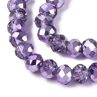 Transparent Electroplate Glass Beads Strands LS-EGLA-Q131-01A-04-1