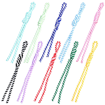 10Pcs 10 Colors Nylon Pendant Decorations for Bag Ornaments AJEW-SC0031-92-1