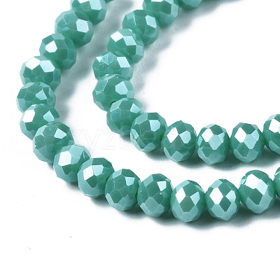 Electroplate Glass Beads Strands EGLA-A034-P10mm-A03-1