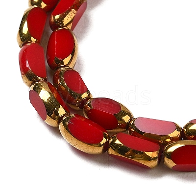 Electroplate Opaque Color Glass Beads Strands EGLA-Q127-A01-02K-1